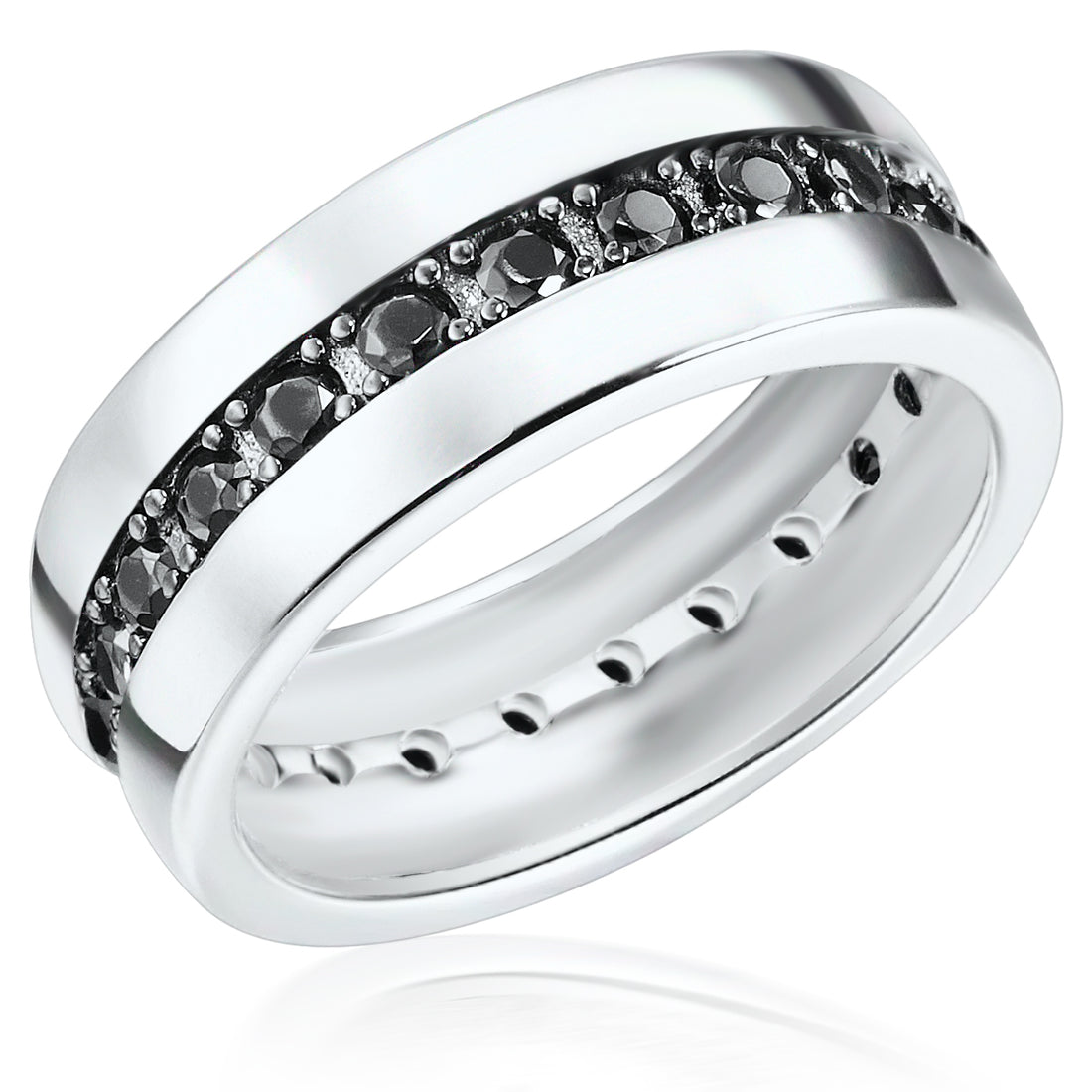 Rafaela Donata Ring Sterling Silber Zirkonia schwarz