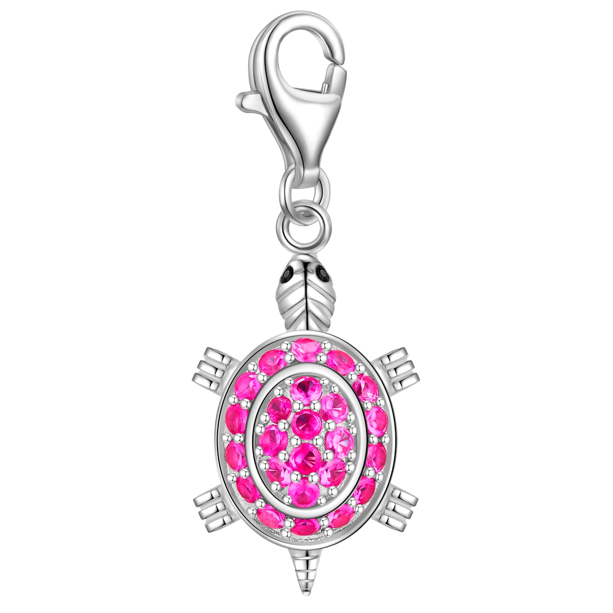 Charm Sterling Silber Zirkonia pink