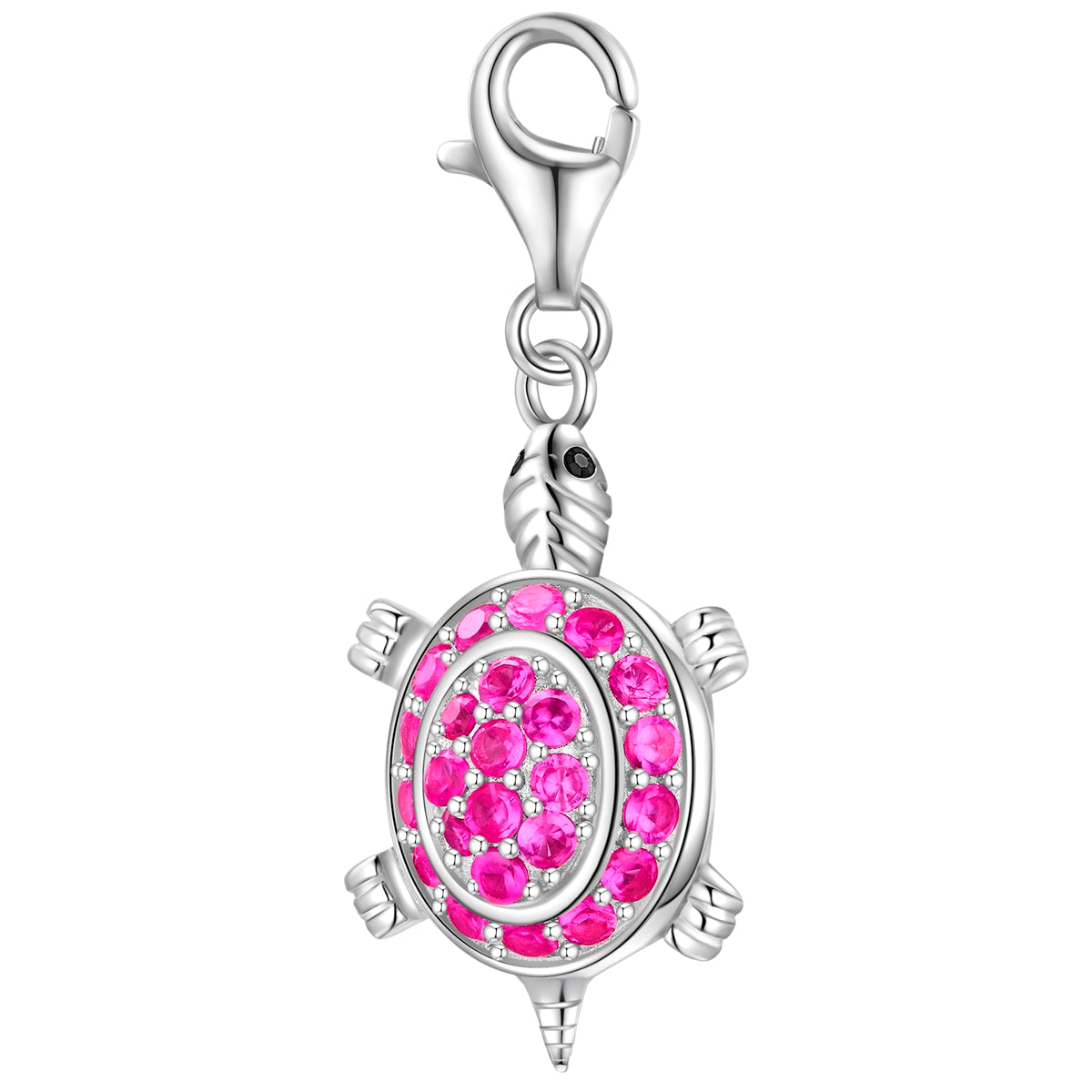 Charm Sterling Silber Zirkonia pink