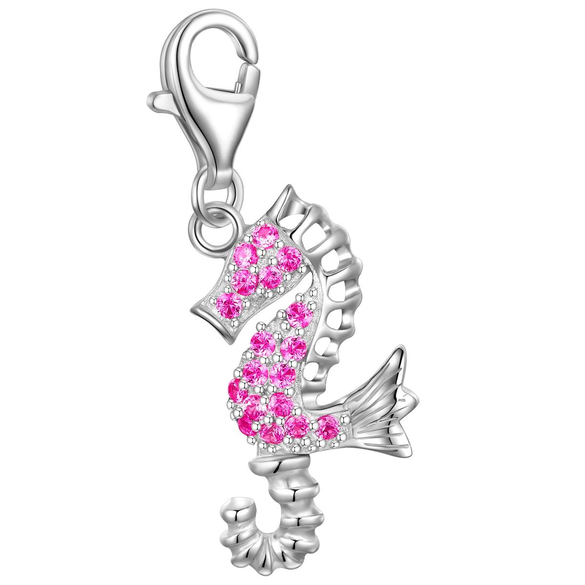 Charm Sterling Silber Zirkonia pink