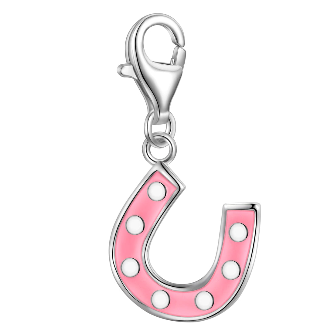 Charm Sterling Silber Emaille rosa